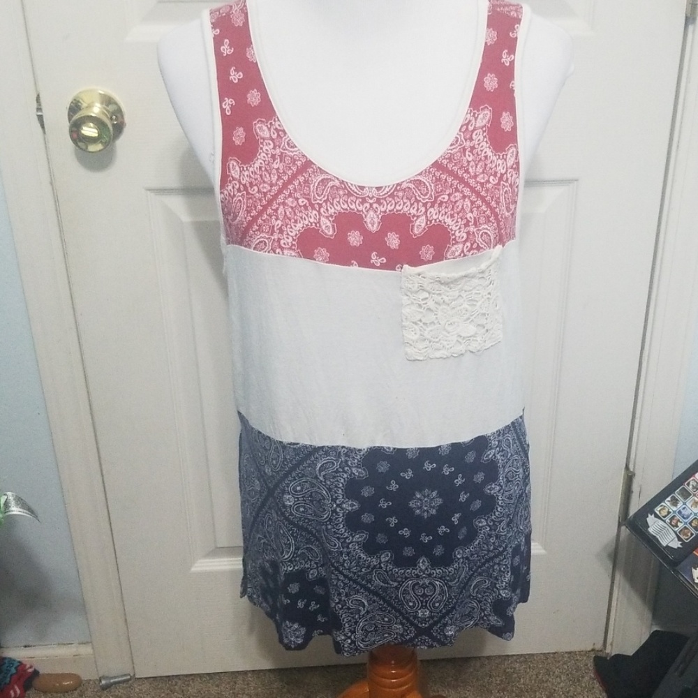 Red white and blue tank